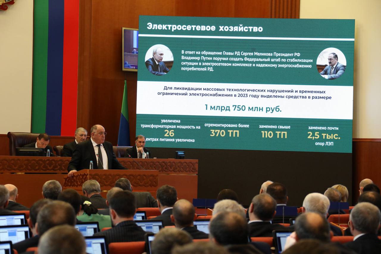 Абдулмуслим Абдулмуслимов представил отчет о деятельности Правительства Дагестана за 2023 год
