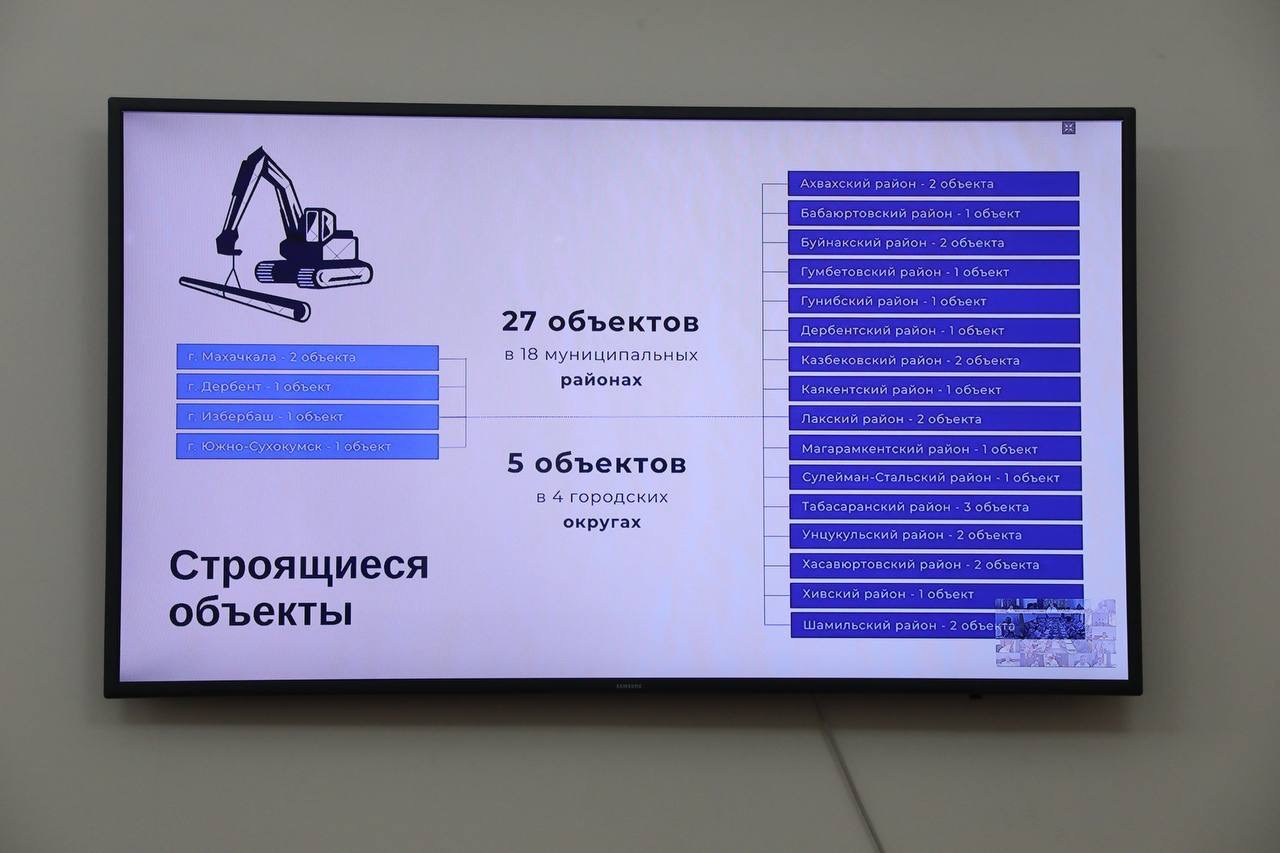 В Дагестане ведется строительство 32 объектов водоснабжения