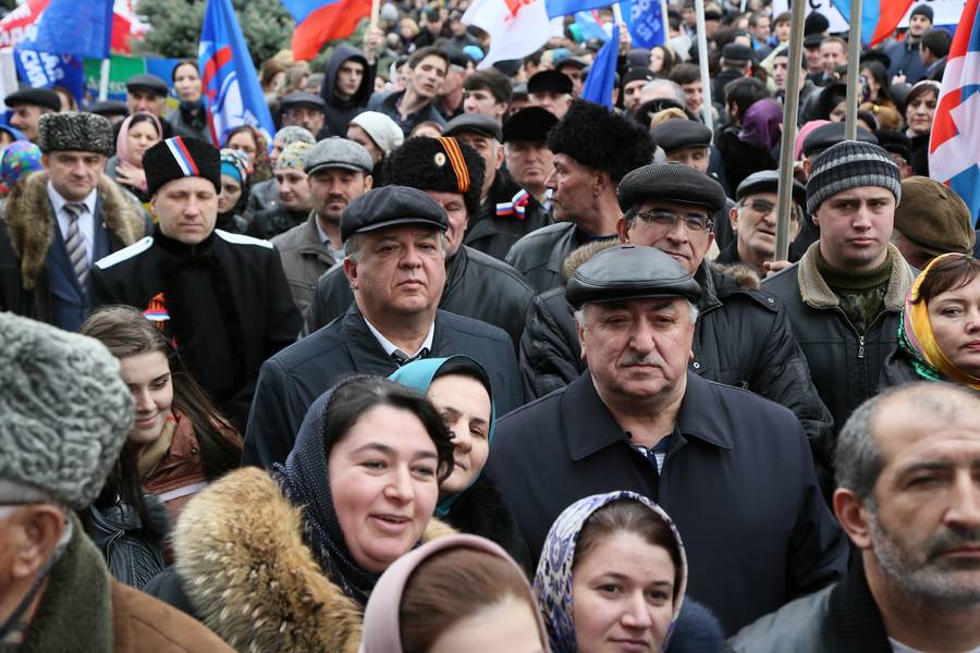 В Дагестане состоялся митинг в поддержку жителей Крыма