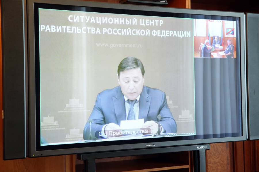 Шарип Шарипов принял участие в селекторном совещании по предупреждению и ликвидации лесных пожаров