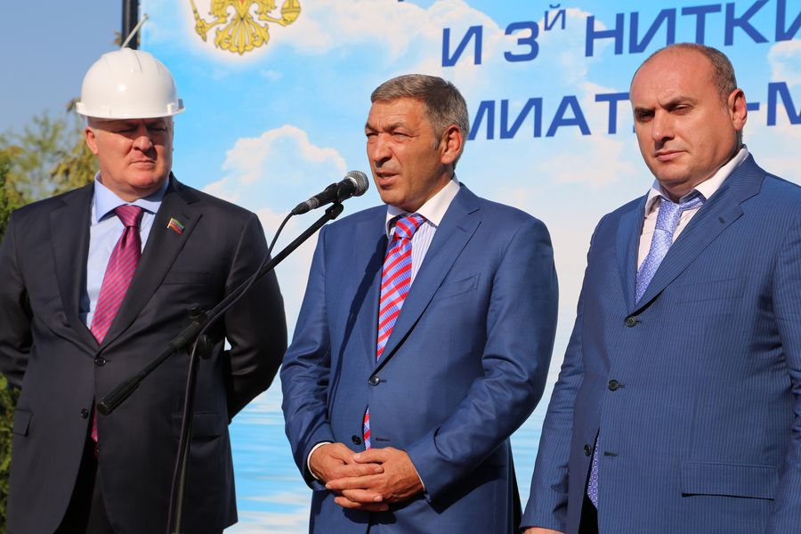 Cостоялась торжественная церемония ввода в эксплуатацию 3-й нитки водовода Миатли-Махачкала