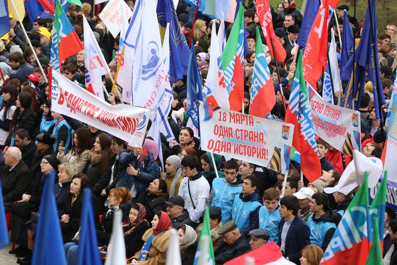 В Махачкале состоялся митинг-концерт, посвященный третьей годовщине воссоединения Крыма с Россией