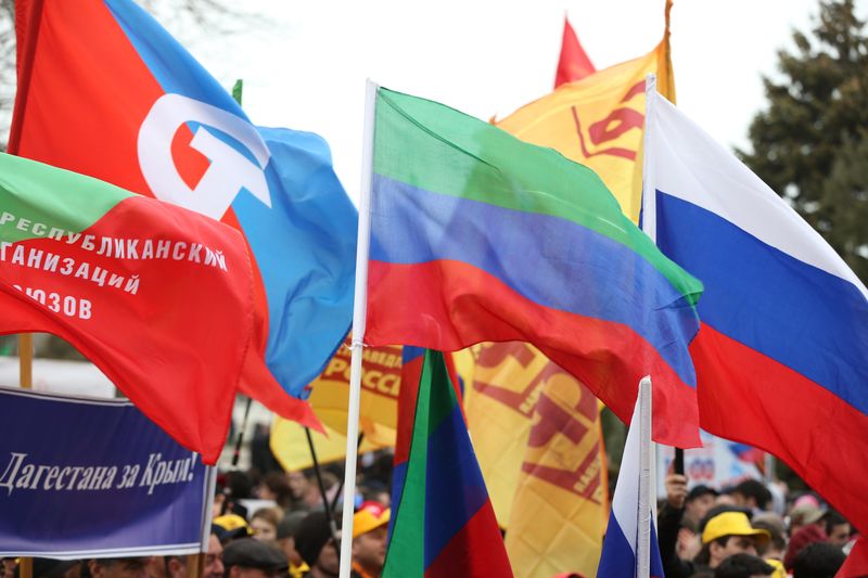 В Махачкале состоялся митинг-концерт, посвященный третьей годовщине воссоединения Крыма с Россией